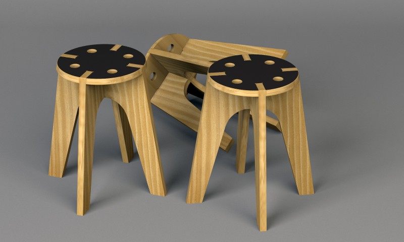 Plywood Tabourets for DUV
